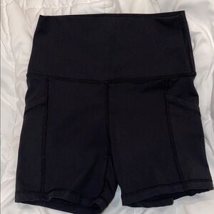 aerie Black High-Waist Bike Shorts
